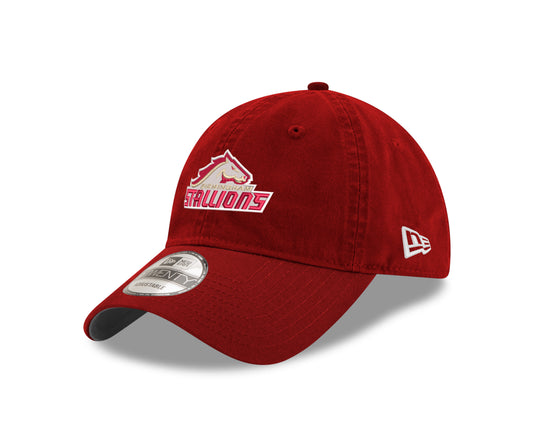 New Era 9TWENTY Birmingham Stallions Adjustable Hat In Red - Front Left View