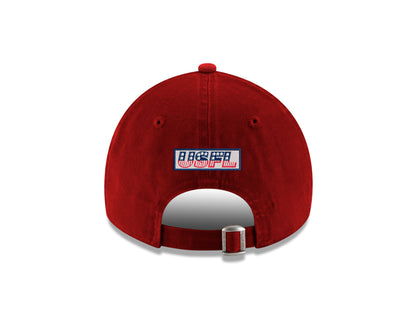 New Era 9TWENTY Birmingham Stallions Adjustable Hat In Red - Back View