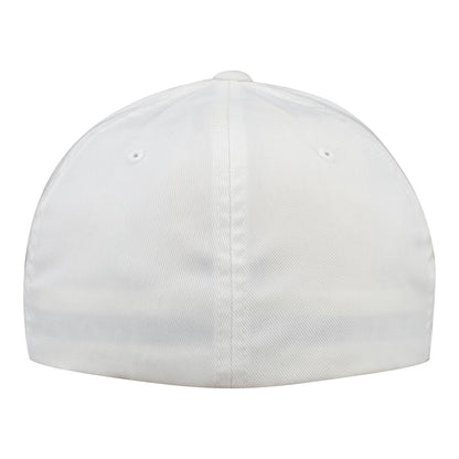 Michigan Panthers Primary Logo Fitted Stretch Hat In White - Back View