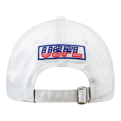 New Era 9TWENTY Birmingham Stallions Adjustable Hat In White - Back View