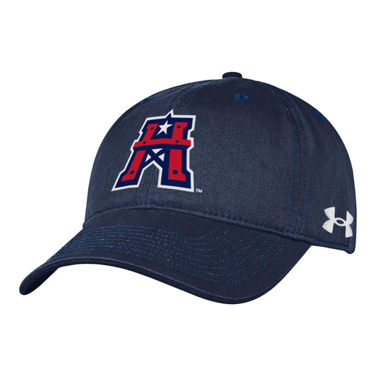 Under Armour Houston Roughnecks Garment Washed Hat In Navy - Front View