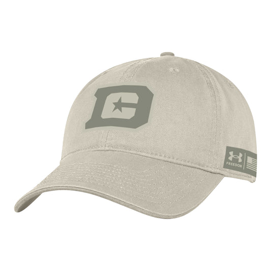 Under Armour D.C. Defenders Garment Washed Military Appreciation Hat In Grey - Front View