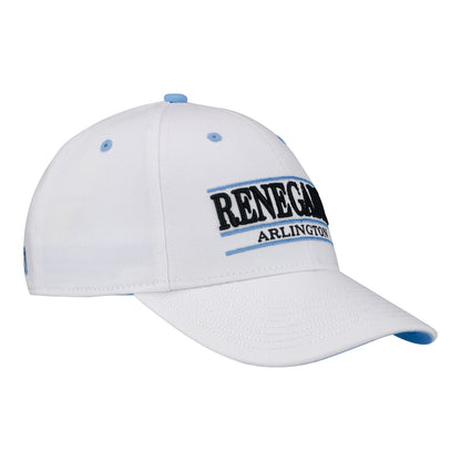 Arlington Renegades Cotton Twill Snapback In White - Front Right View