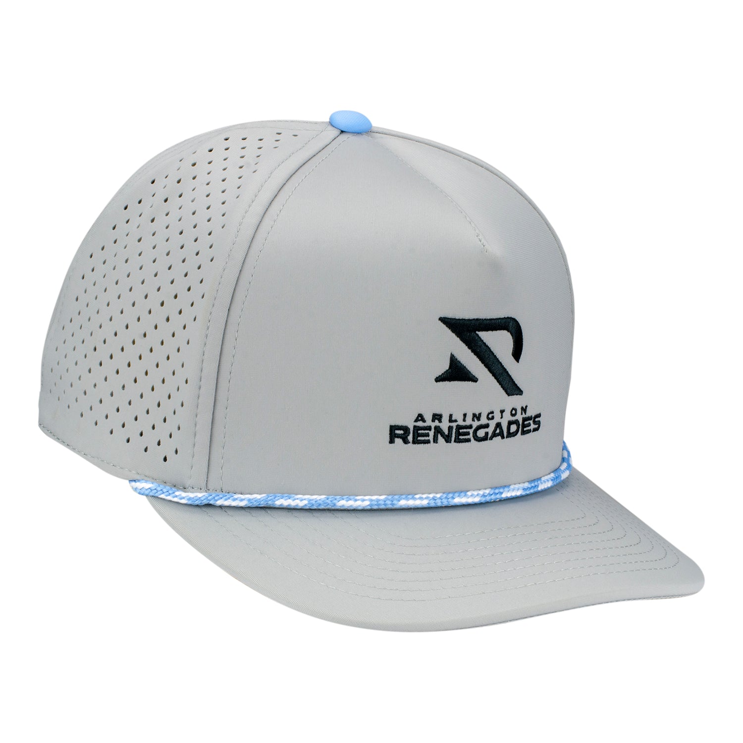 Arlington Renegades Neoprene Rope Snapback In Grey - Angled Right Side View