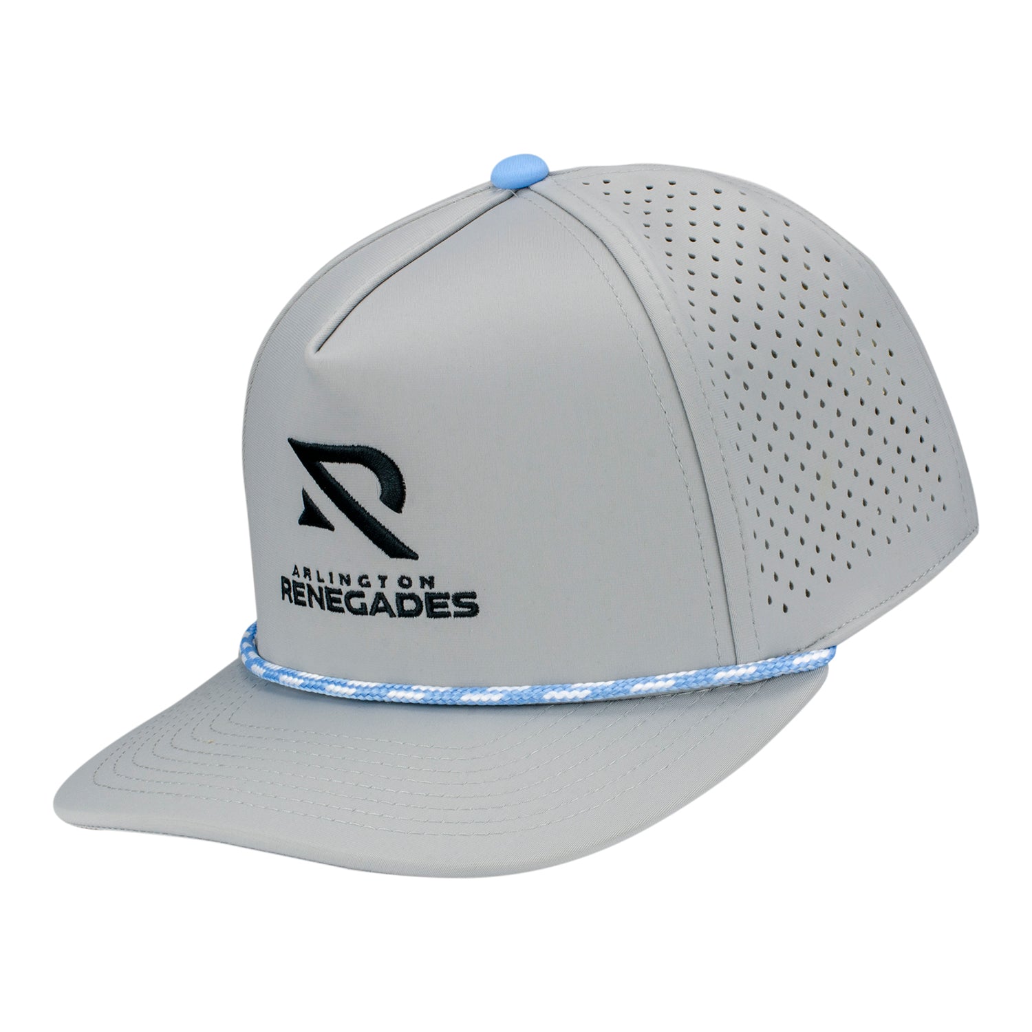 Arlington Renegades Neoprene Rope Snapback In Grey - Angled Left Side View