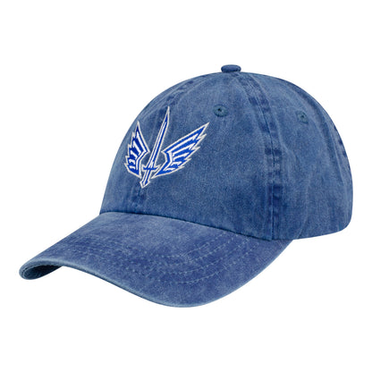 St Louis Battlehawks Washed Adjustable Hat In Blue - Angled Left Side View