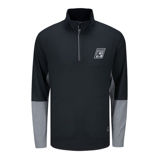 Michigan Panthers 1/2 Zip Jacket In Black - Front View