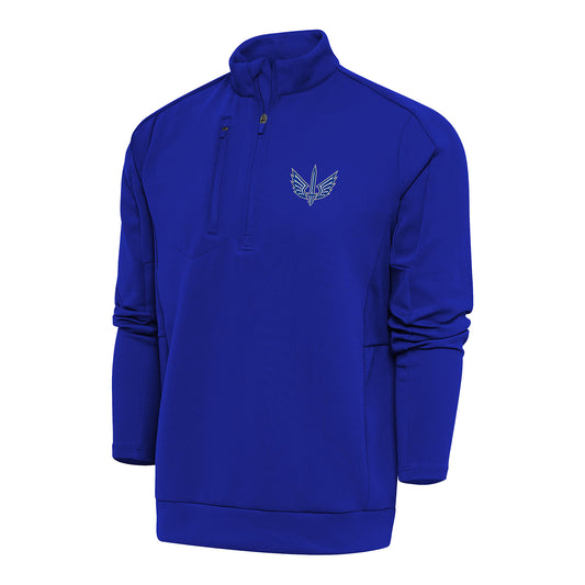 Antigua St. Louis Battlehawks Generation 1/4 Zip Pullover In Blue - Front View