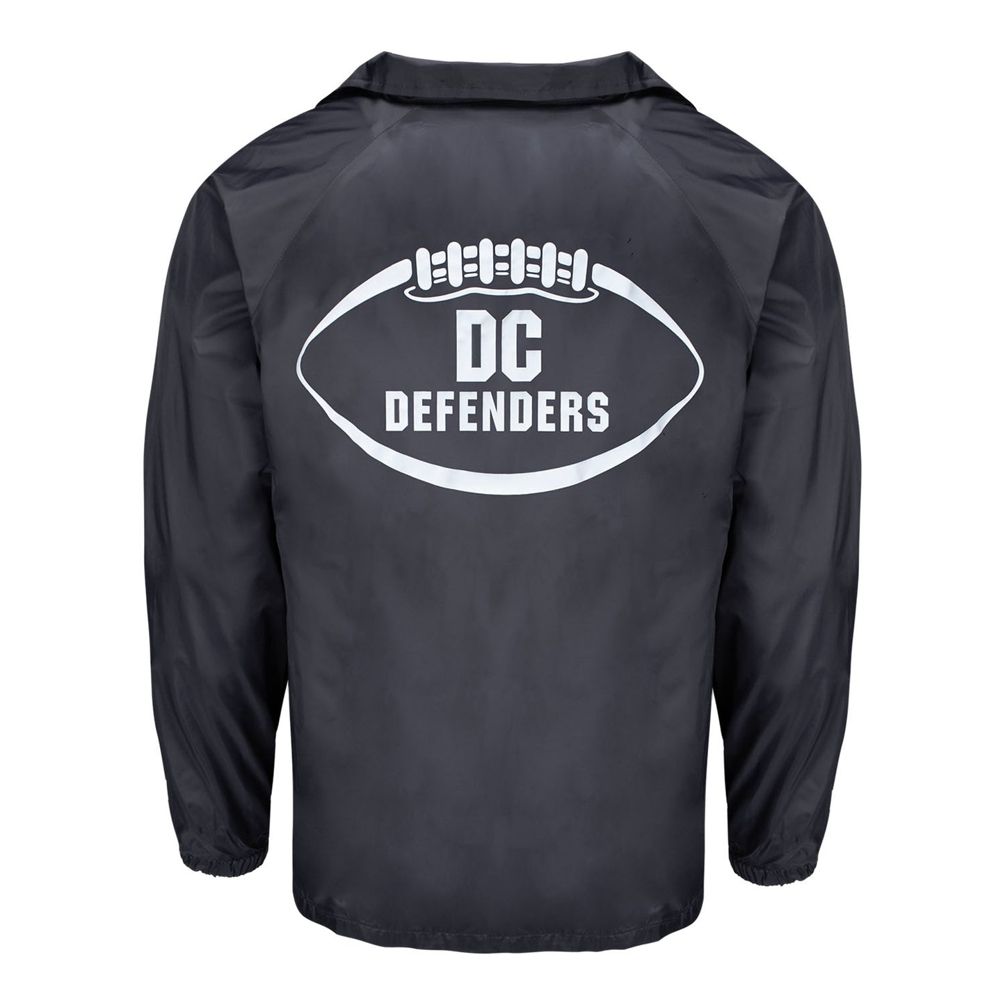 D.C. Defenders Coaches Football Jacket In Black - Back View