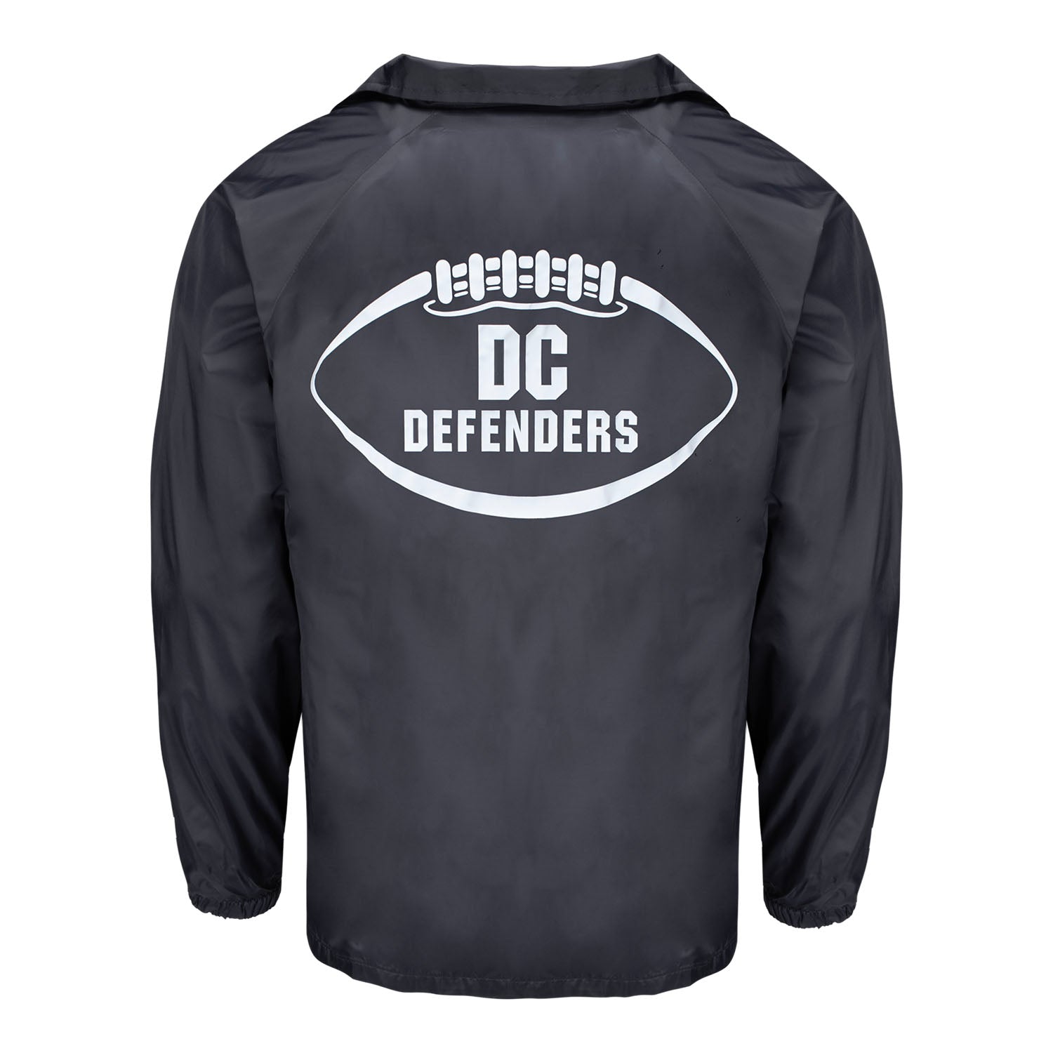 D.C. Defenders Coaches Football Jacket In Black - Back View
