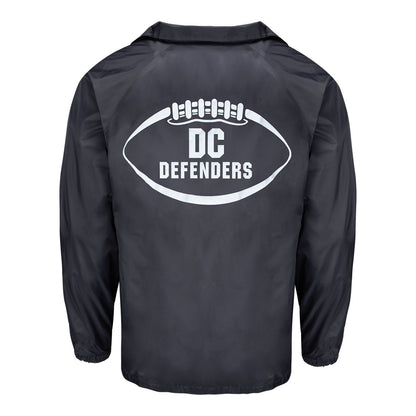 D.C. Defenders Coaches Football Jacket In Black - Back View