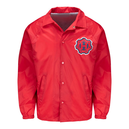 Houston Roughnecks Coaches Football Jacket In Red - Front View