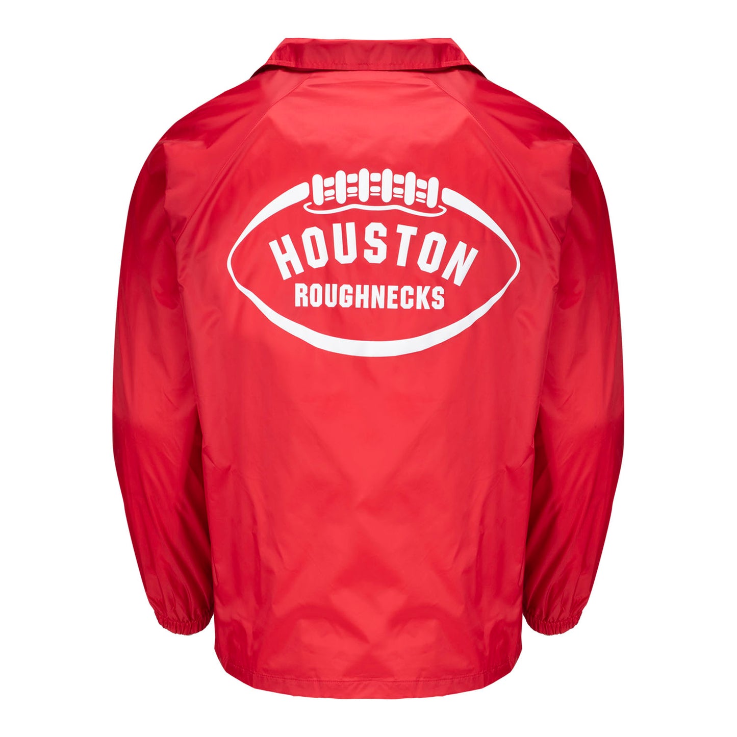 Houston Roughnecks Coaches Football Jacket In Red - Back View
