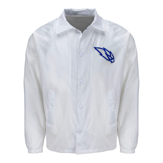 St. Louis Battlehawks Coaches Football Jacket In White - Front View