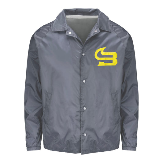 San Antonio Brahmas Coaches Football Jacket In Grey - Front View