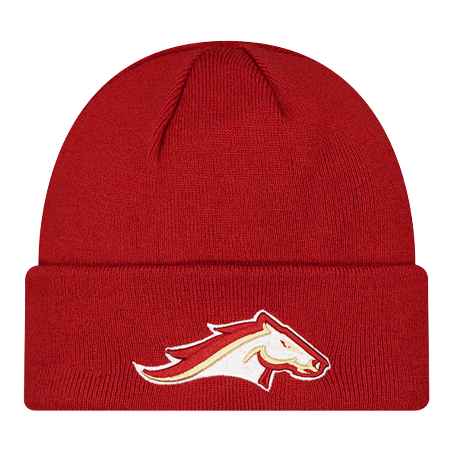 Birmingham Stallions New Era Sideline Knit Hat - Red - Front View