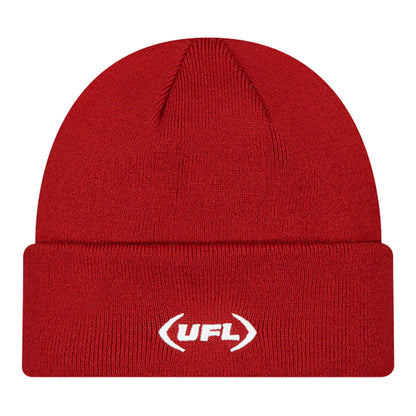 Birmingham Stallions New Era Sideline Knit Hat - Red - Back View
