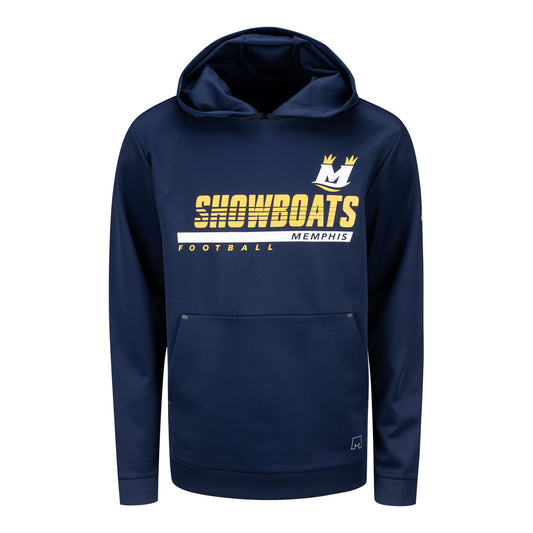 Memphis Showboats Hoodie In Navy - Front View