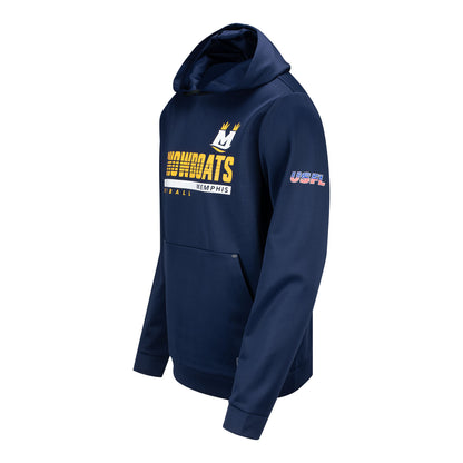 Memphis Showboats Hoodie In Navy - Side View