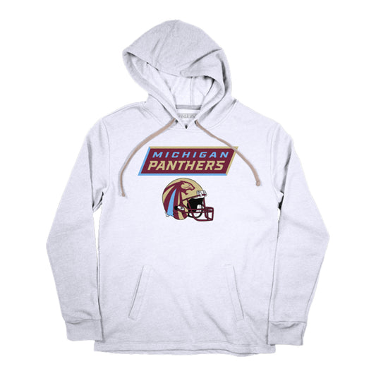 BreakingT Michigan Panthers Sweatshirt In White - Front View