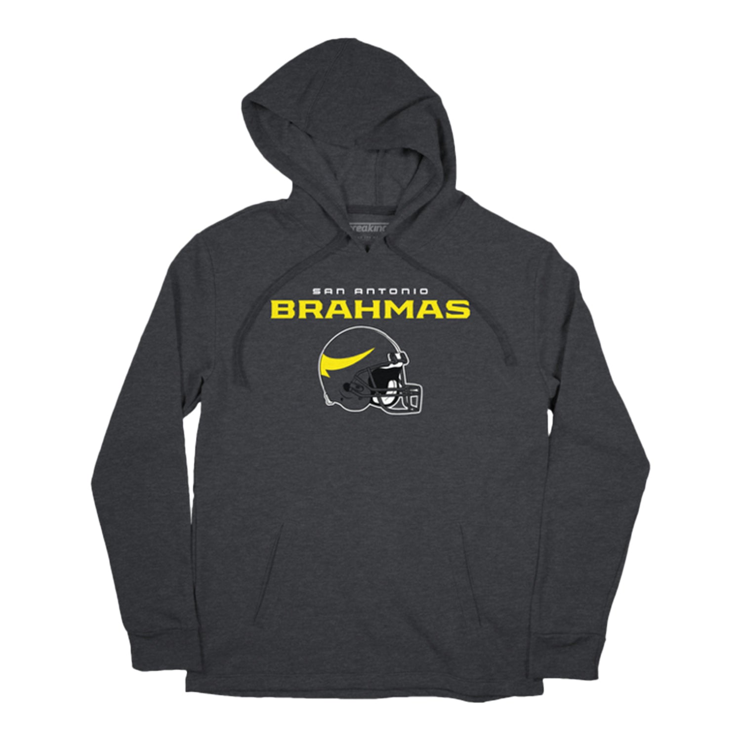 BreakingT San Antonio Brahmas Sweatshirt In Black - Front View
