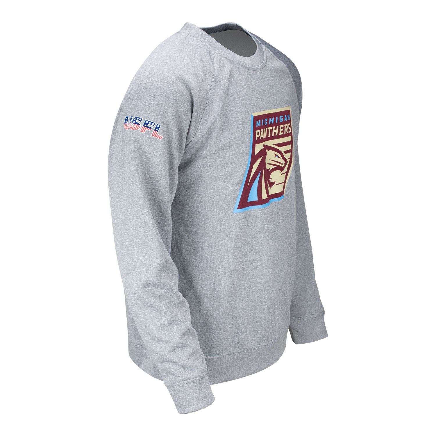 Michigan Panthers Crewneck Sweatshirt In Grey - Side View