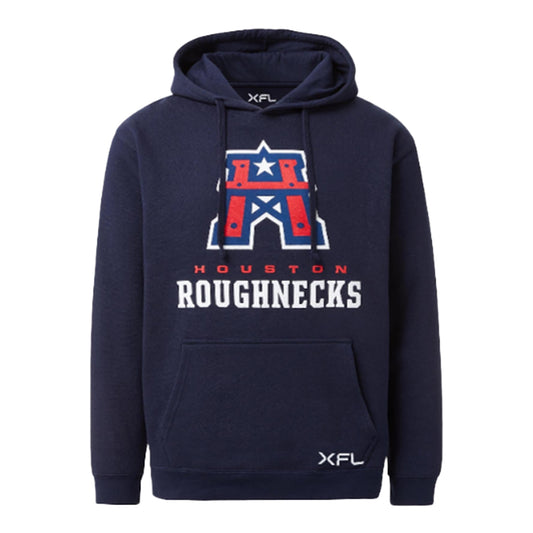 Houston Roughnecks Primary Logo Sweatshirt In Navy - Front View