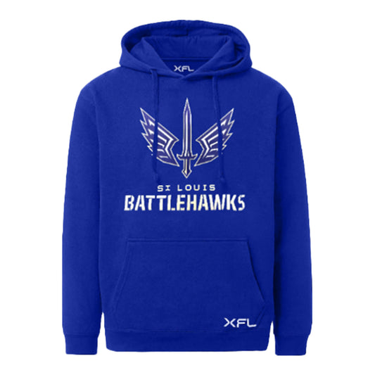 Battlehawks 1 Graphic Hoodie Fleece In Blue - Front View