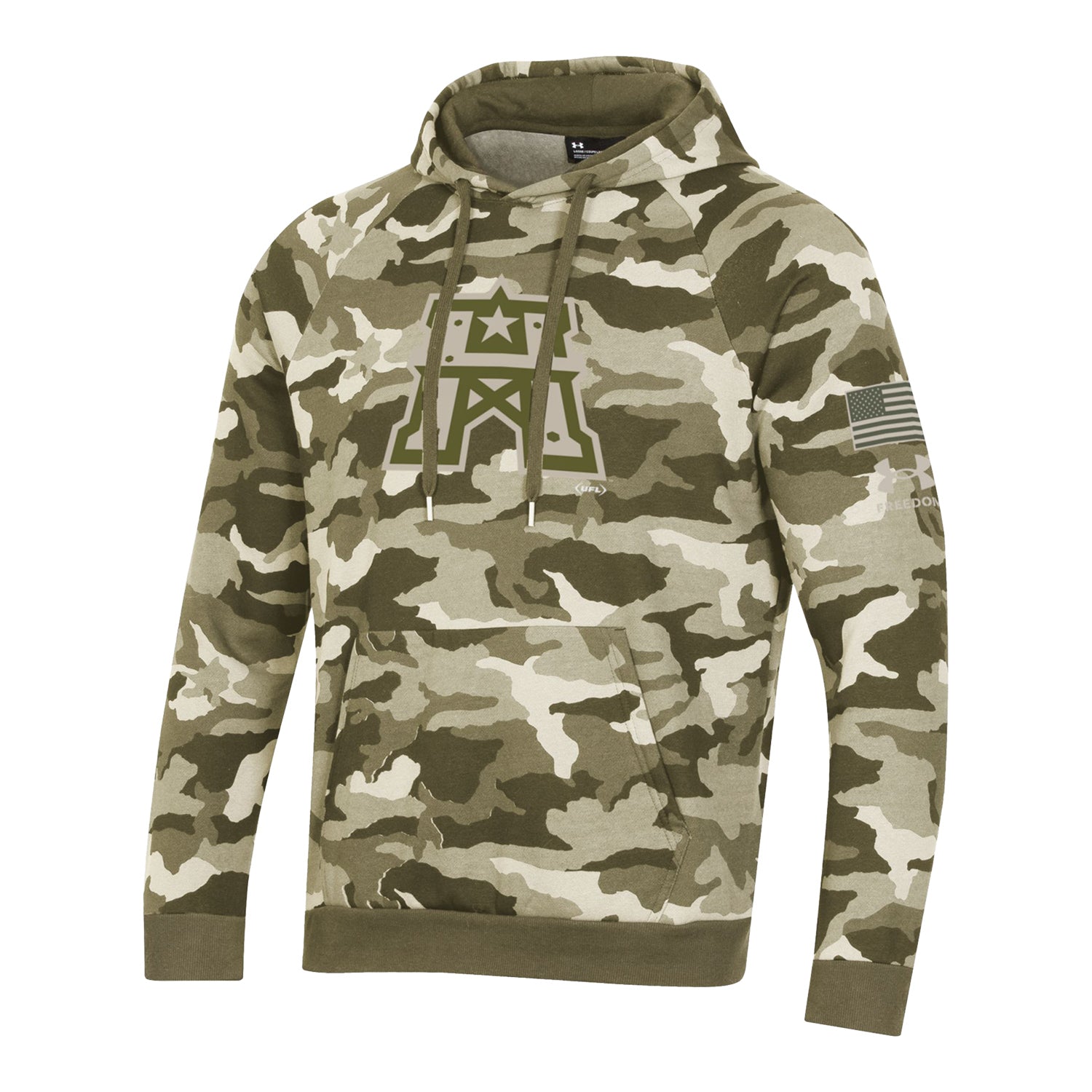 Under Armour Houston Roughnecks Rival Fleece Camo Sweatshirt - Front View