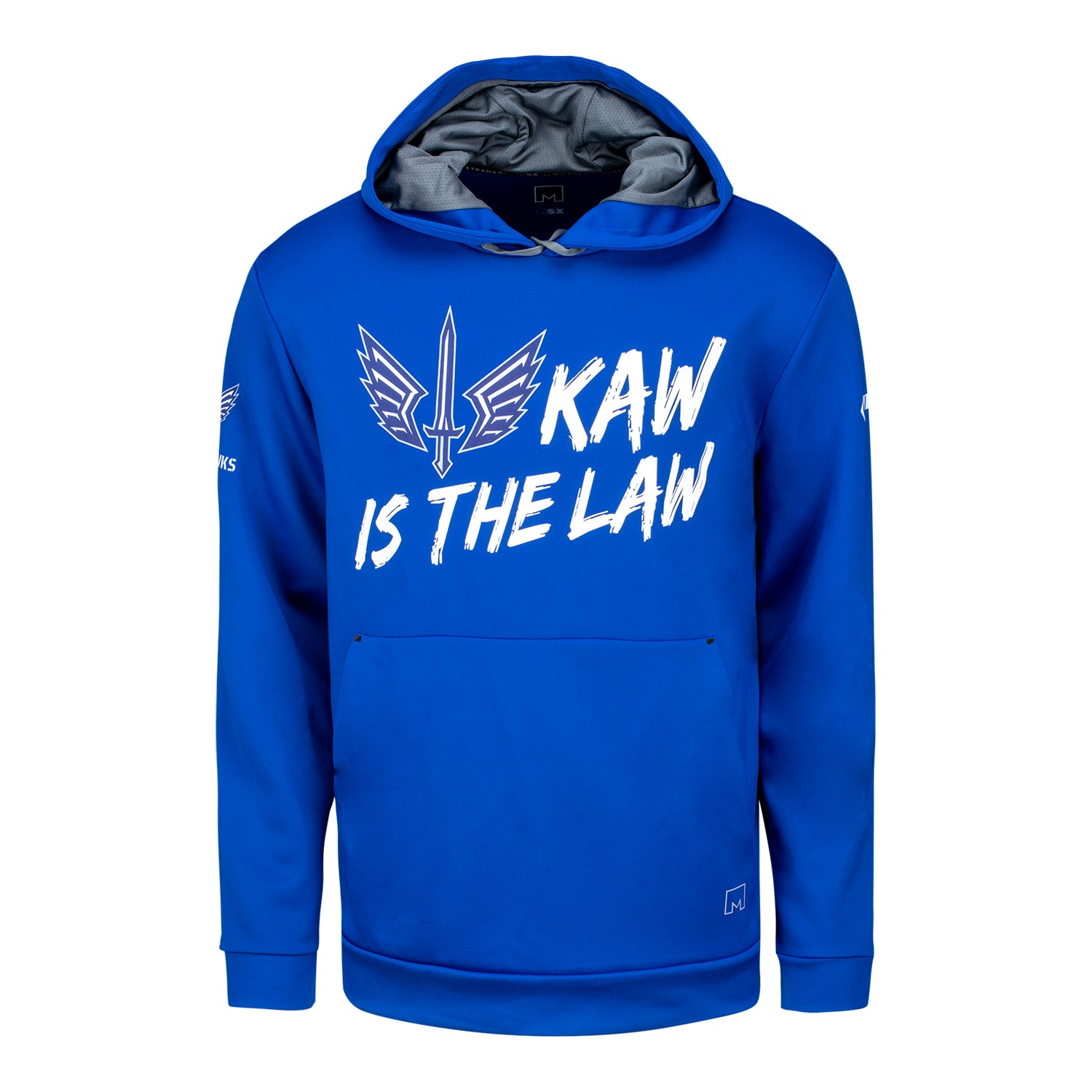 MSX by Michael Strahan St. Louis Battlehawks Kaw is the Law Pullover Sweatshirt In Blue - Front View