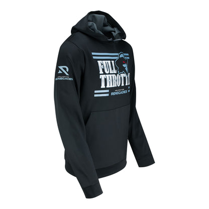 MSX by Michael Strahan Arlington Renegades Full Throttle Pullover Sweatshirt In Black - Right Side View