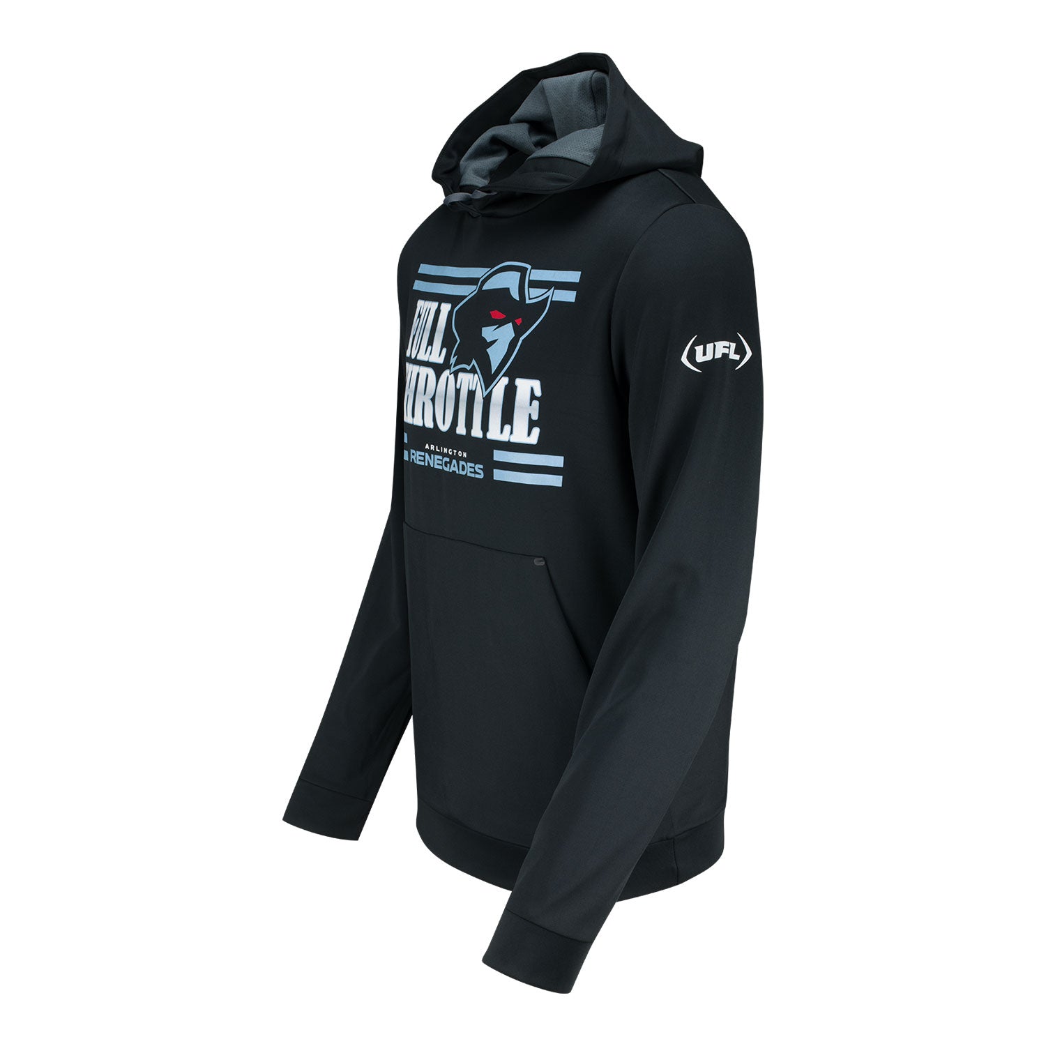 MSX by Michael Strahan Arlington Renegades Full Throttle Pullover Sweatshirt In Black - Left Side View