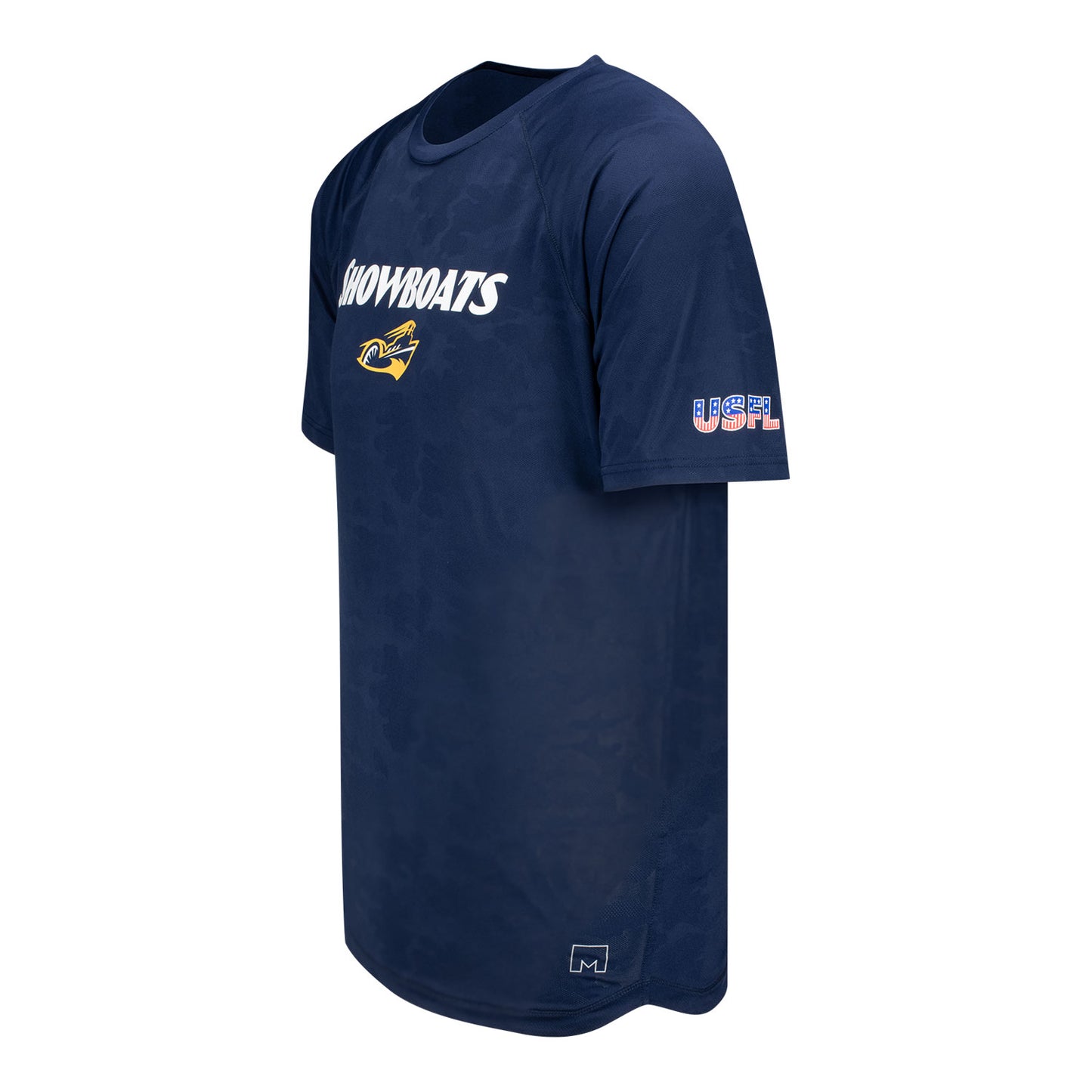 Memphis Showboats T-Shirt In Navy - Side View