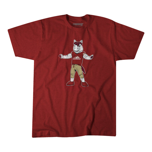 Birmingham Stallions Stanley Mascot T-Shirt In Red - Front View