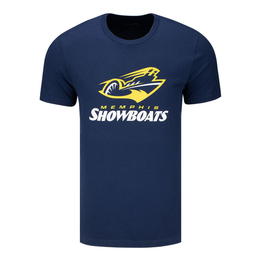 Memphis Showboats T-Shirt In Navy - Front View