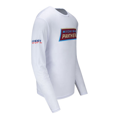 Michigan Panthers Long Sleeve T-Shirt In White - Side View