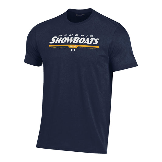 Under Armour Memphis Showboats Performance T-Shirt In Navy - Front View