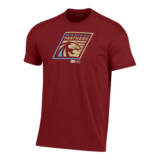 Under Armour Michigan Panthers Performance T-Shirt In Red - Front View