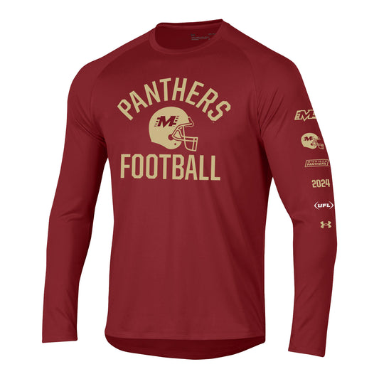 Under Armour Michigan Panthers Long Sleeve Tech T-Shirt In Red - Front View