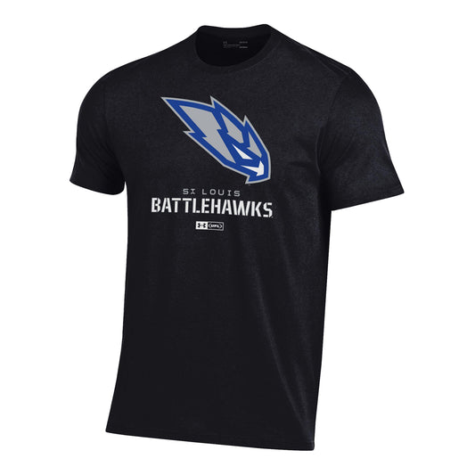 St. Louis Battlehawks Men's Cotton T-Shirt In Black - Front View