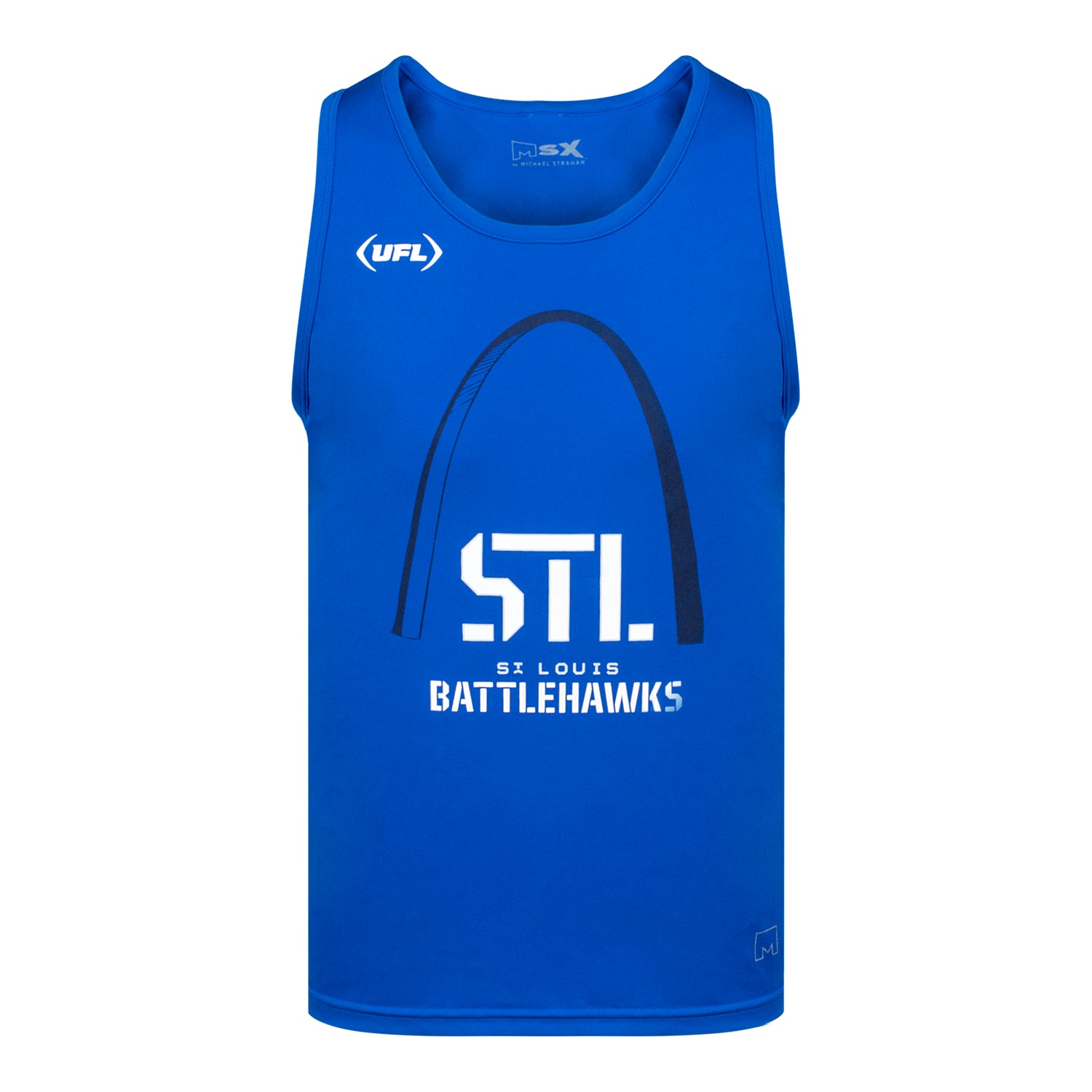 MSX by Michael Strahan St. Louis Battlehawks Tank Top In Blue - Front View