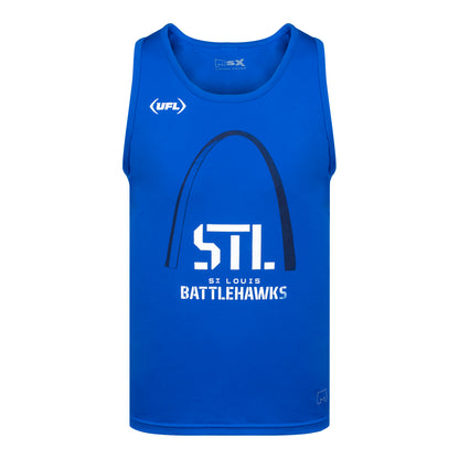 MSX by Michael Strahan St. Louis Battlehawks Tank Top In Blue - Front View