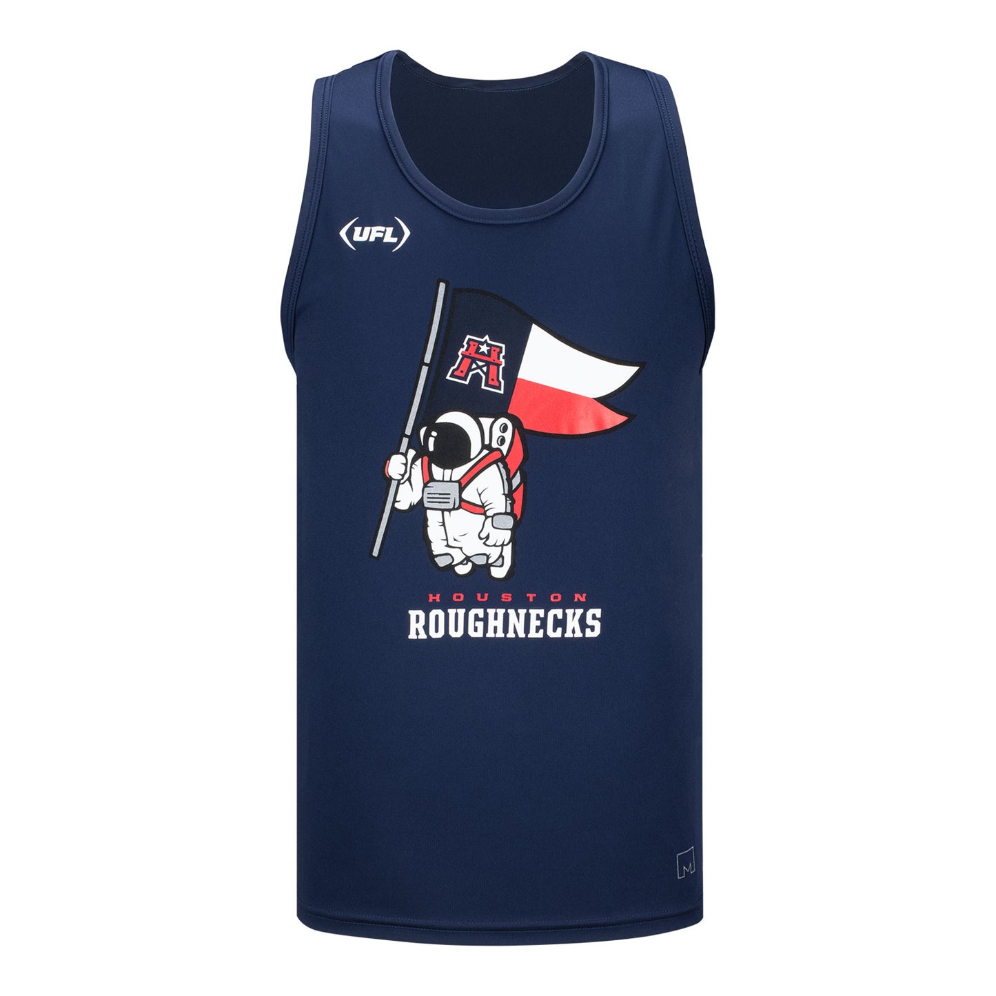 MSX by Michael Strahan Houston Roughnecks Tank Top In Navy - Front View