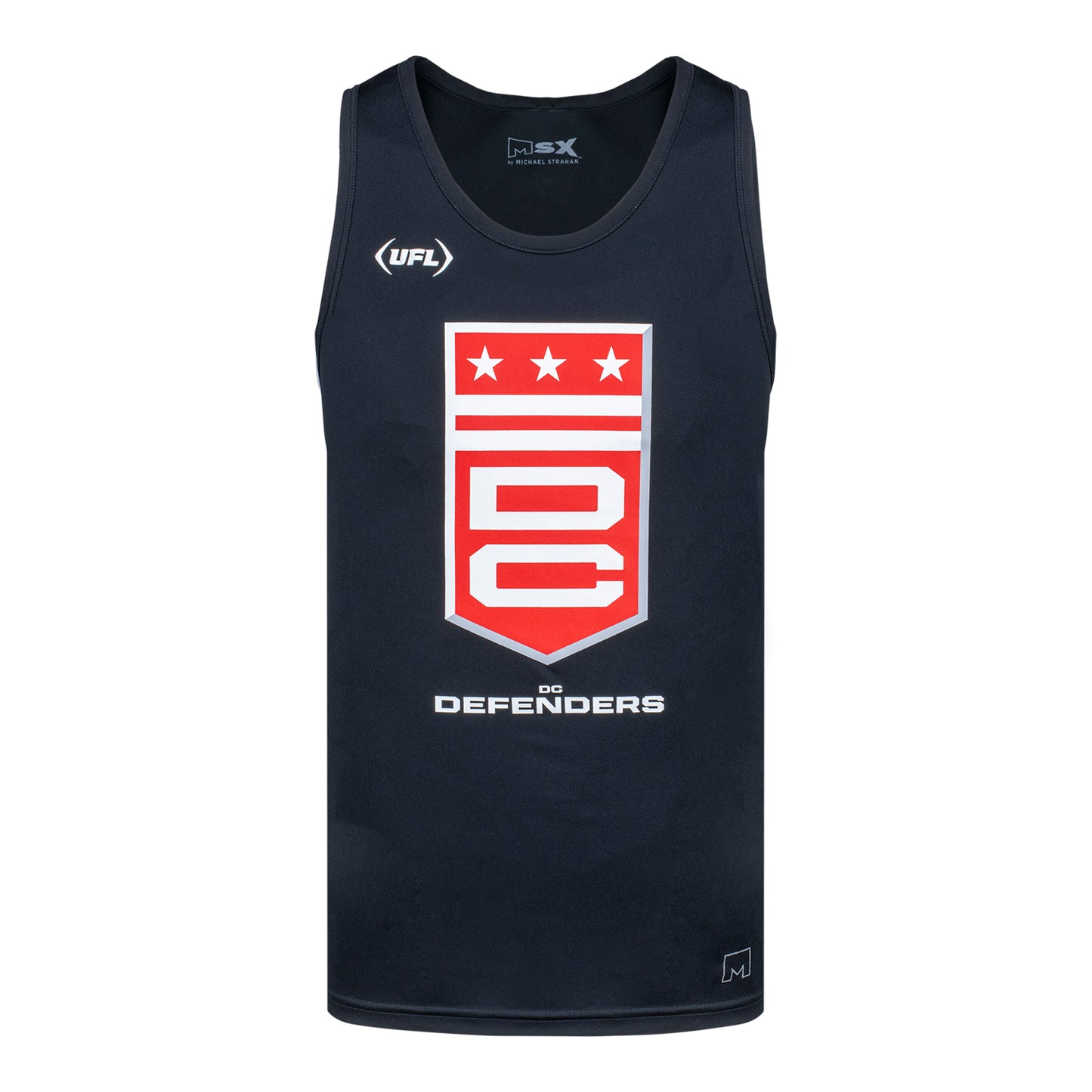 MSX by Michael Strahan D.C. Defenders Tank Top In Black - Front View