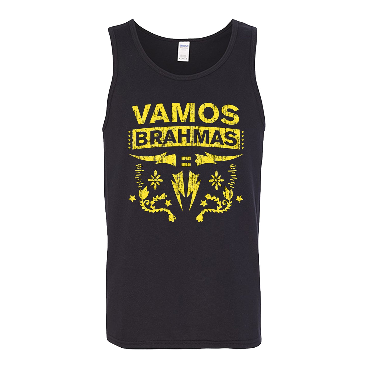 San Antonio Brahmas Vamos Men's Tank Top In Black - Front View