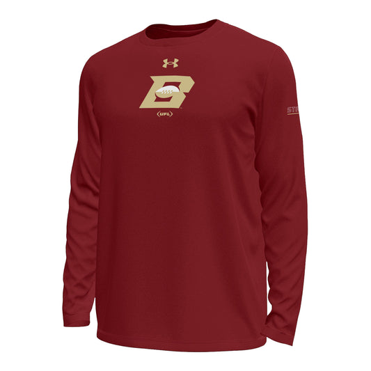 Under Armour Birmingham Stallions Men's Long Sleeve Tech T-Shirt - Front View