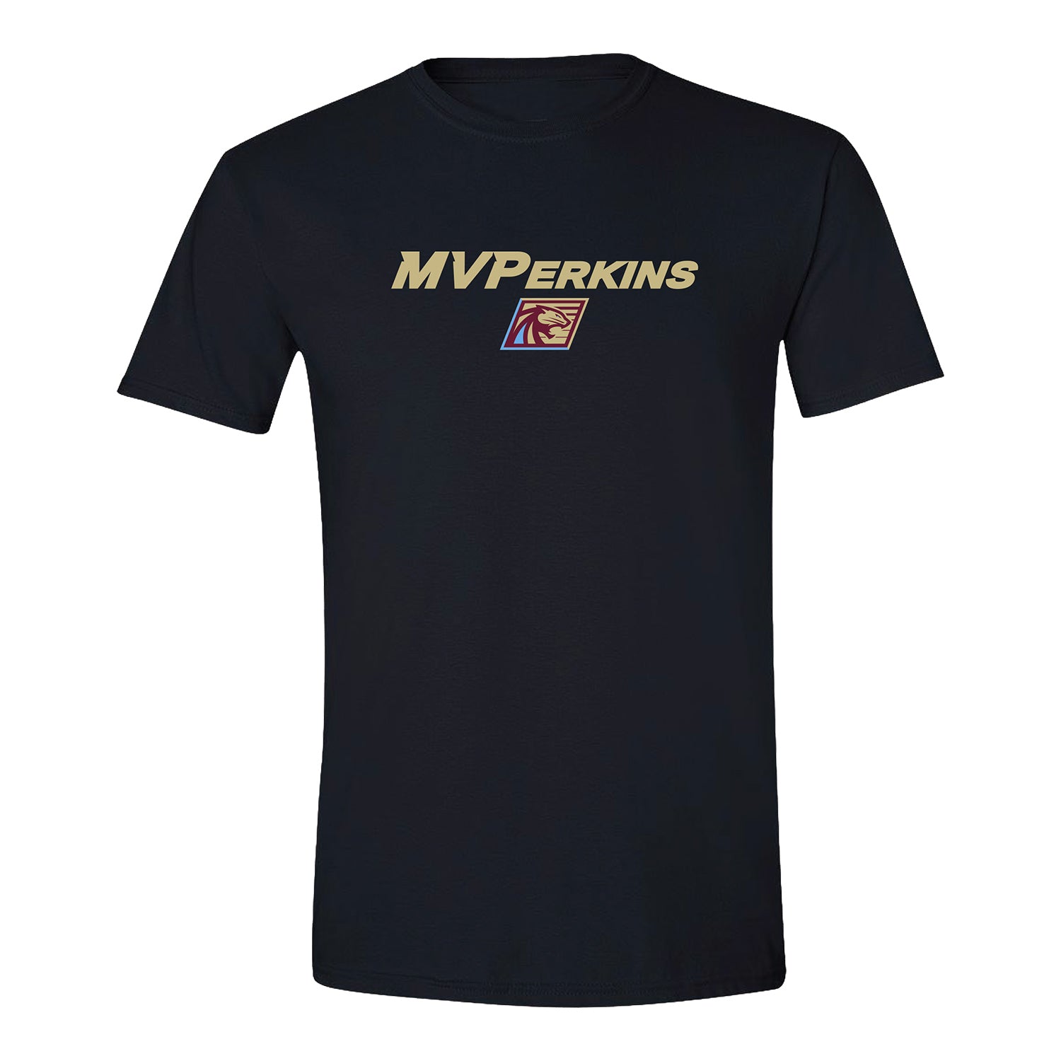 Michigan Panthers MVPerkins T-Shirt In Black - Front View