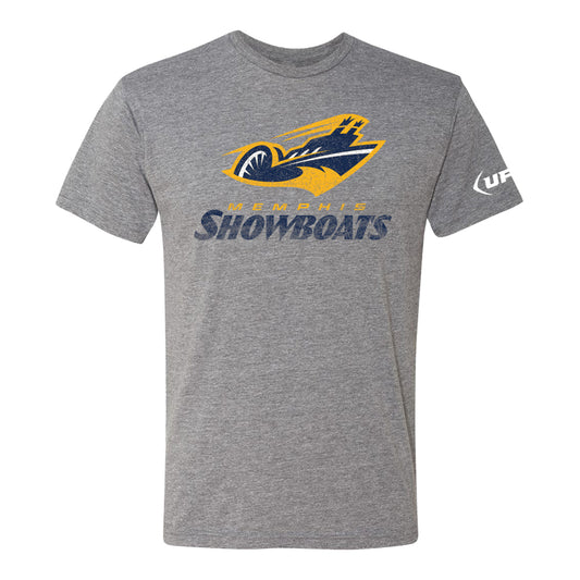 Memphis Showboats 108 Stiches Fade T-Shirt In Grey - Front View