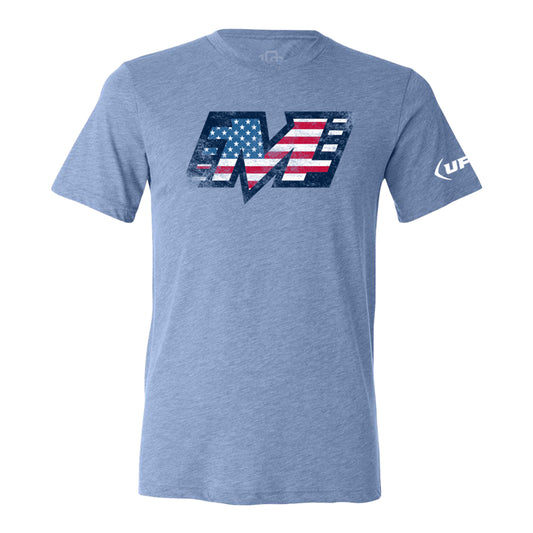 Michigan Panthers 108 Stitches Patriotic T-Shirt In Blue - Front View