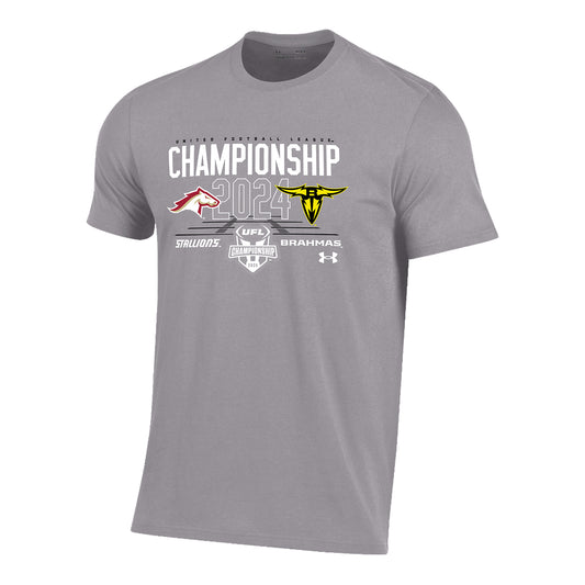 UFL Under Armour Championship Matchup T-Shirt In Grey - Front View